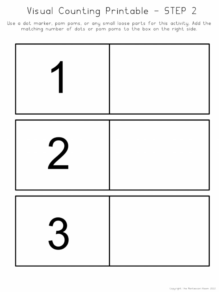 Visual Counting Printable - STEP 2 | PDF