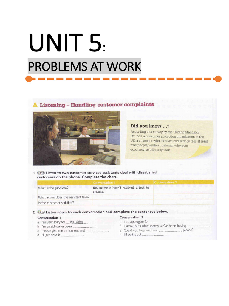 Unit 5 Problems at Work | PDF