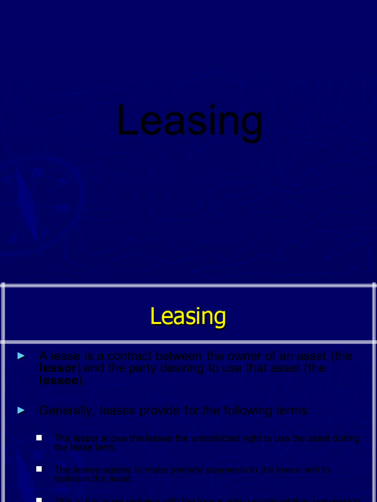 Chapter 06 - Leasing | PDF | Lease | Leverage (Finance)