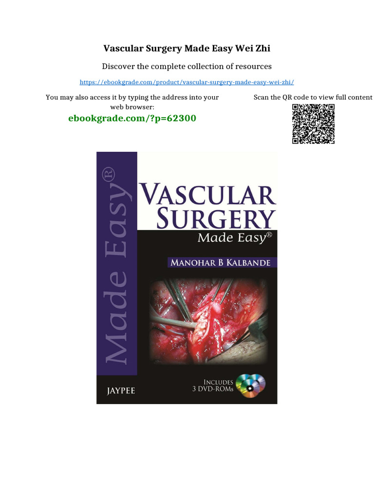 Vascular Surgery Made Easy Wei Zhi PDF Available | PDF | Dante ...