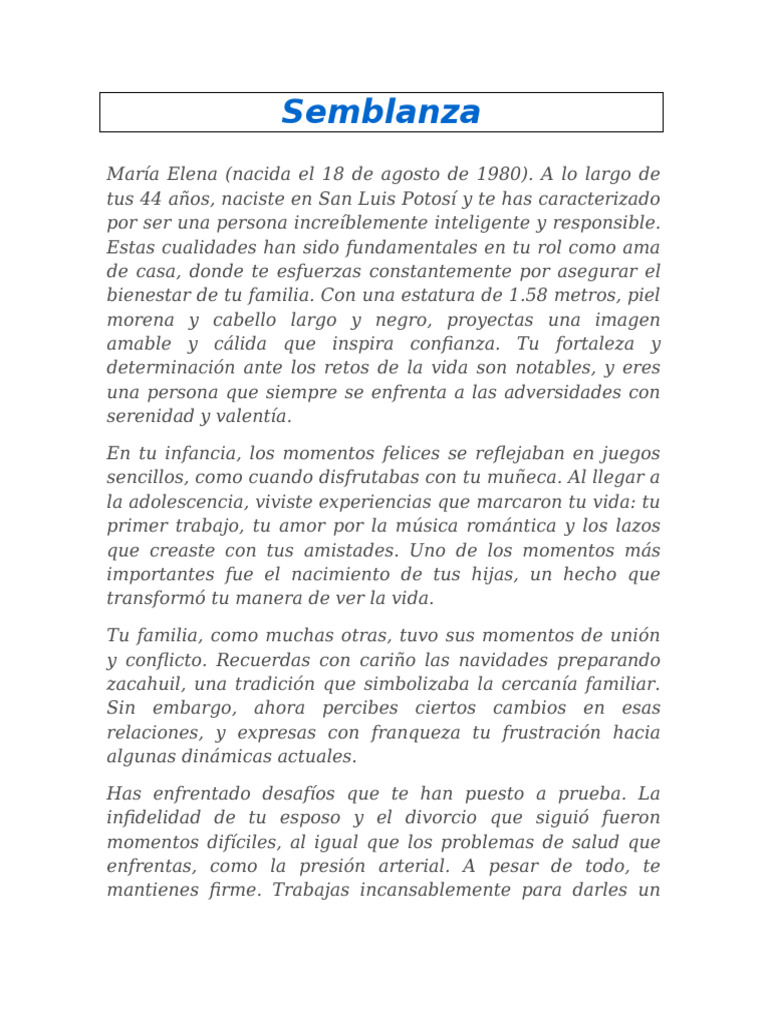 Semblanza | PDF
