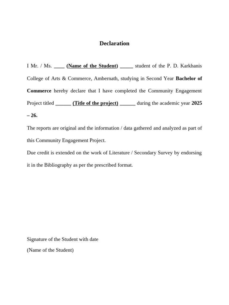 Declaration | PDF
