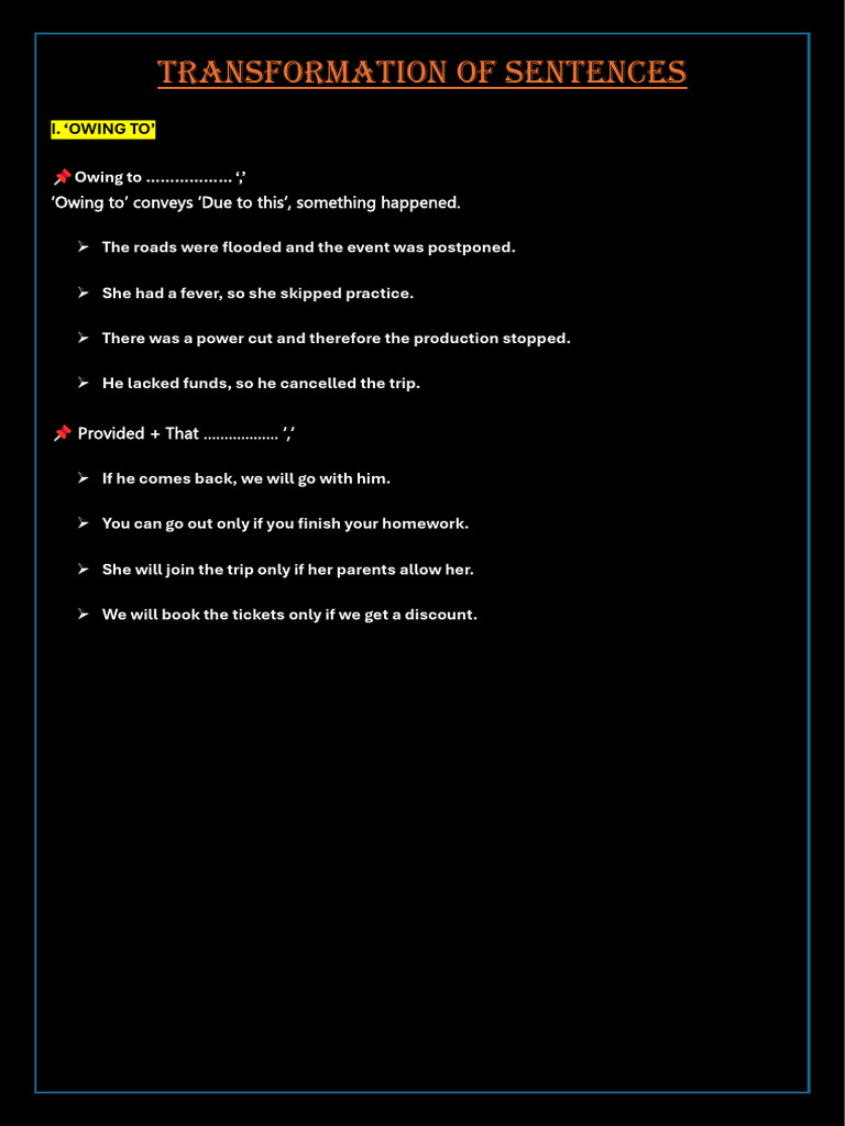 Transformation of Sentences 9_62c39ddd Ea3c 4d62 Ad46 32e32c574100 | PDF