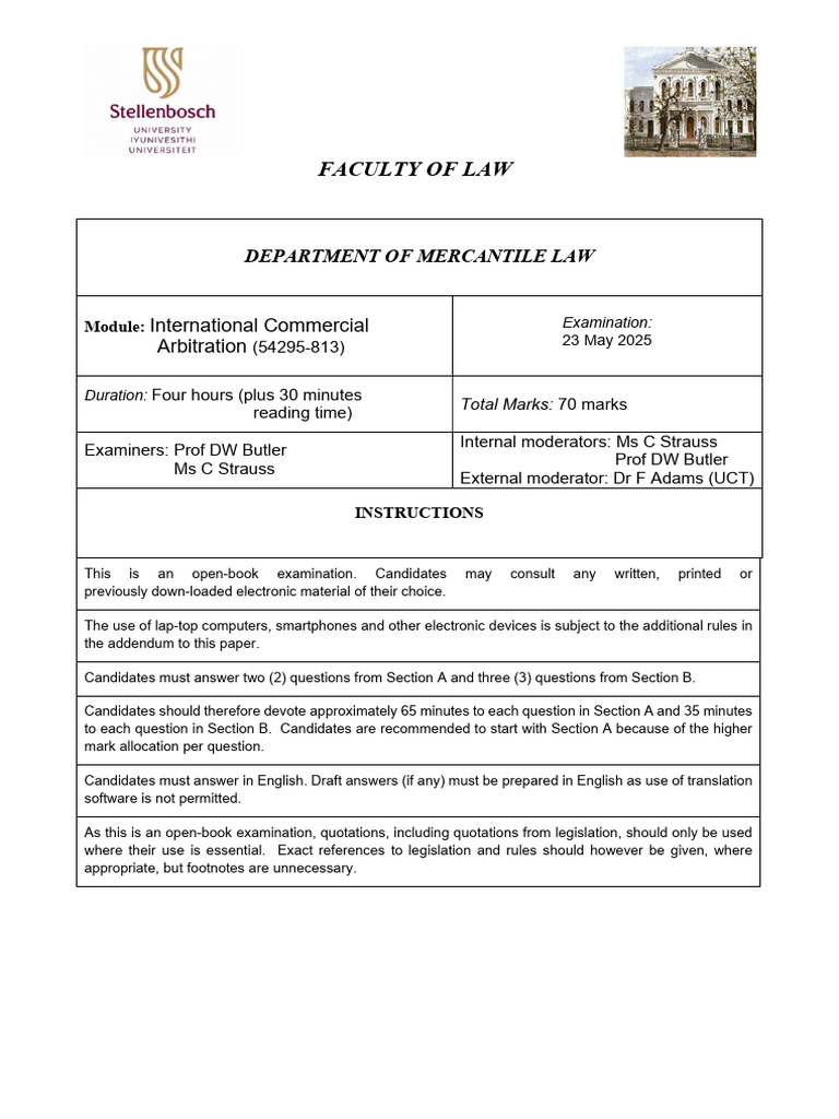 LLM ICA Exam 2025 1st Page | PDF