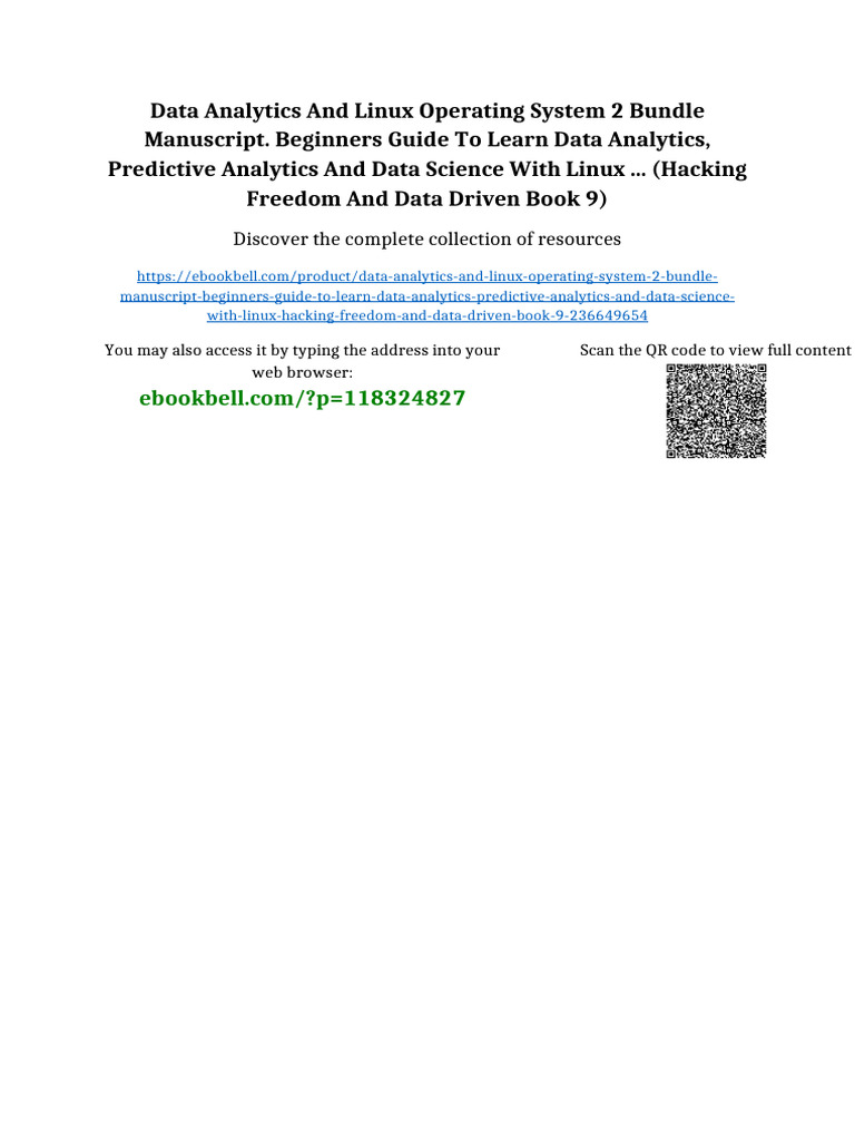 Data Analytics and Linux Operating System 2 Bundle Manuscript ...
