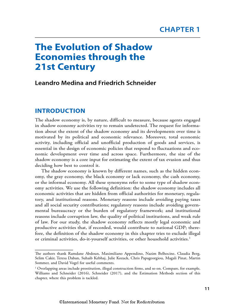 The Evolution of Shadow Economies Through The 21st Century | PDF ...
