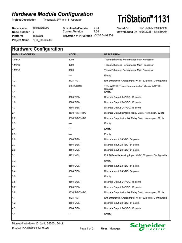 Rheniformer Plant Hardware Allocation | PDF