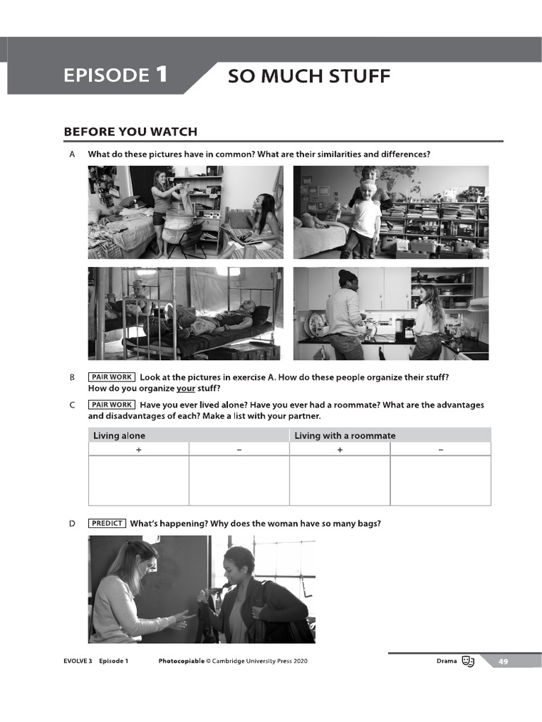 Evolve 3 - Video 1 Work Sheet | PDF