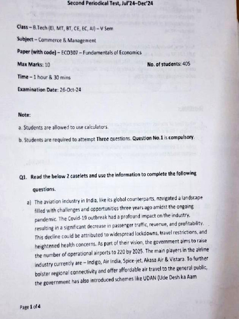 Section B Economics | PDF