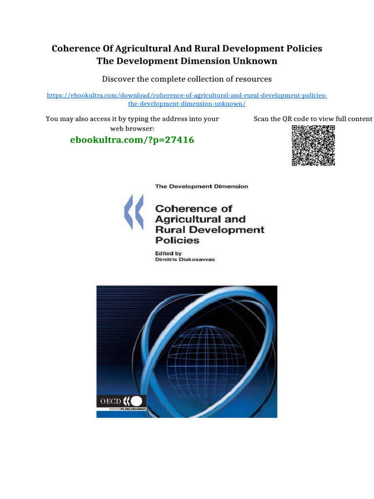 Coherence of Agricultural And Rural Development Policies The ...