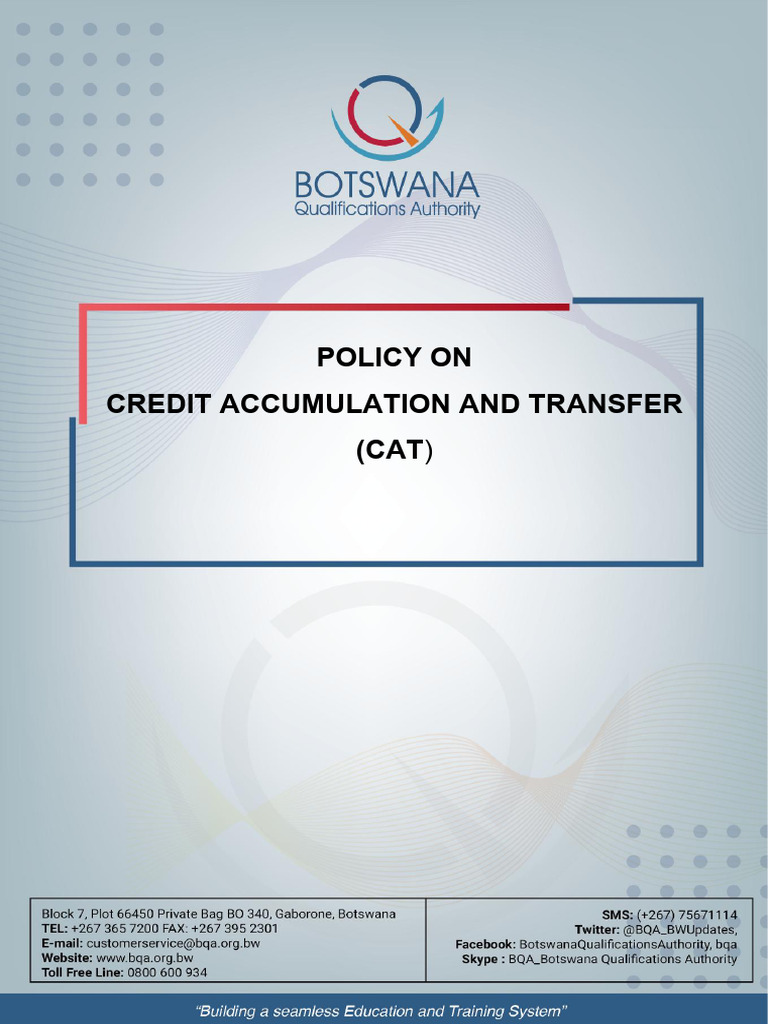 DNCQF.POL05 Credit Accumulation and Transfer (CAT) Policy | PDF