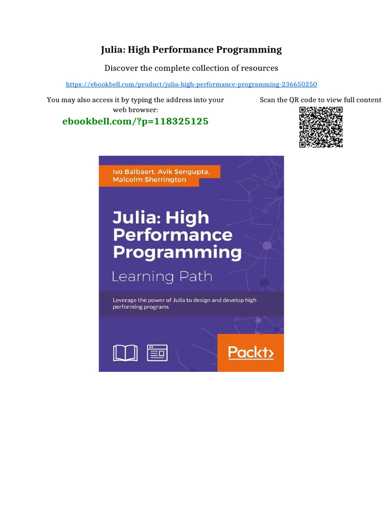 Julia: High Performance Programming Complete Edition | PDF