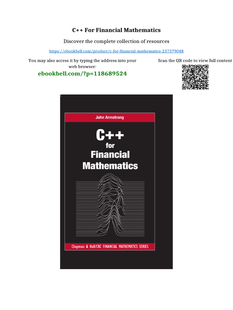 C++ For Financial Mathematics Latest PDF 2025 | PDF | Artificial ...