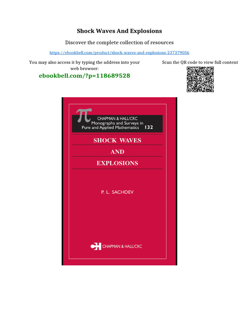 Shock Waves and Explosions download full chapters | PDF | Sacrifice ...