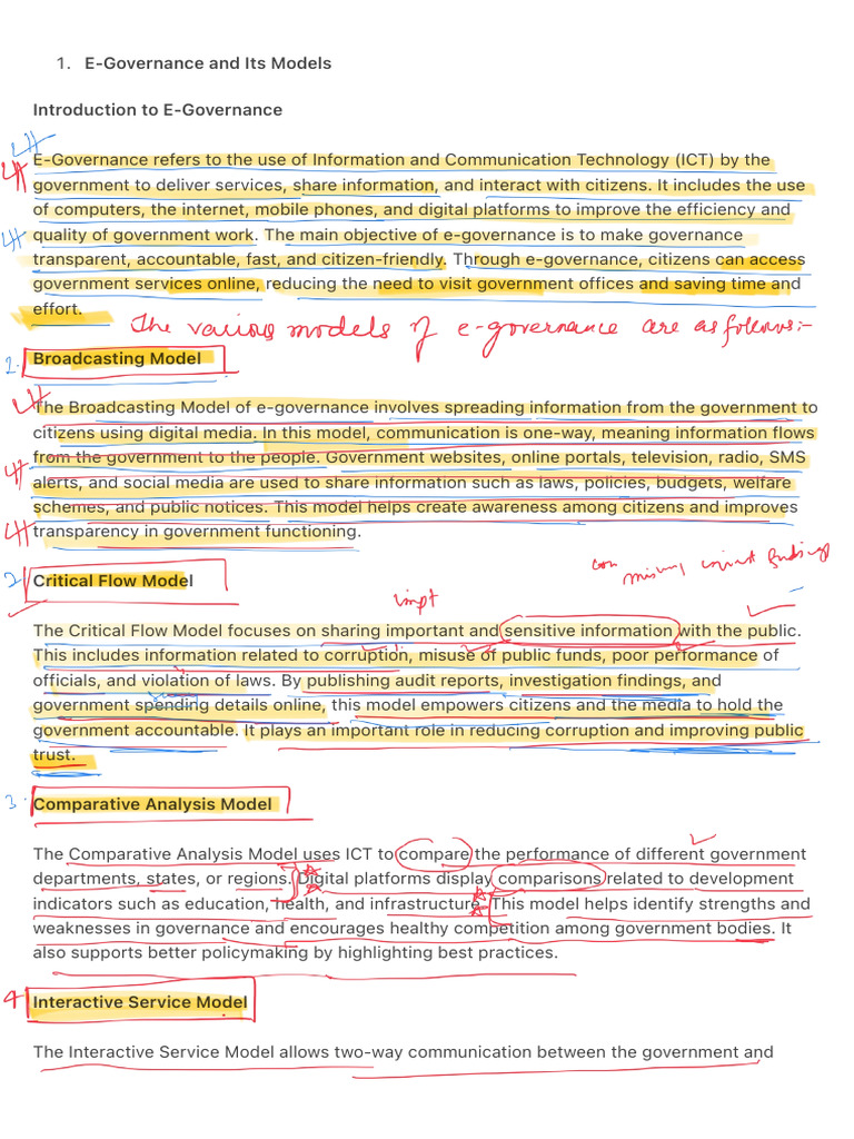 E-Governance and Its Models | PDF | E Commerce | Agriculture