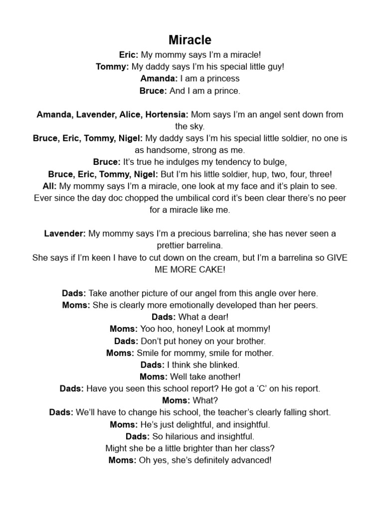 Matilda Jr. [Song Script] | PDF