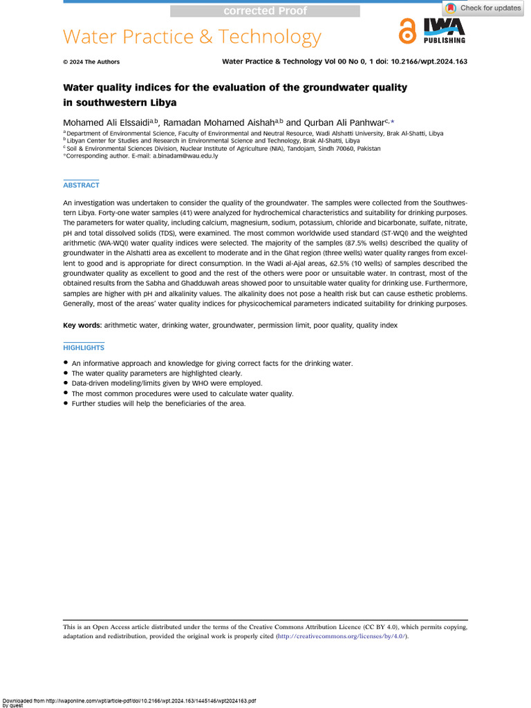 Final Paper Water Quality | PDF | Water Quality | Water
