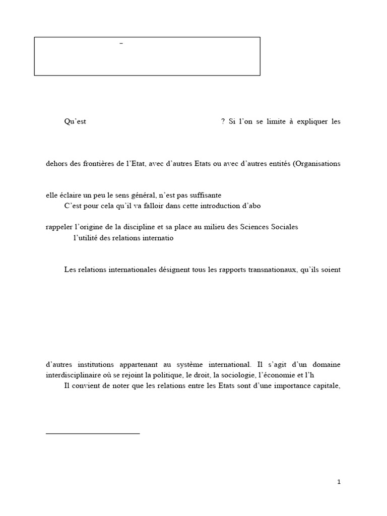 Les Relations Internationales | PDF | Pacte de Varsovie | OTAN