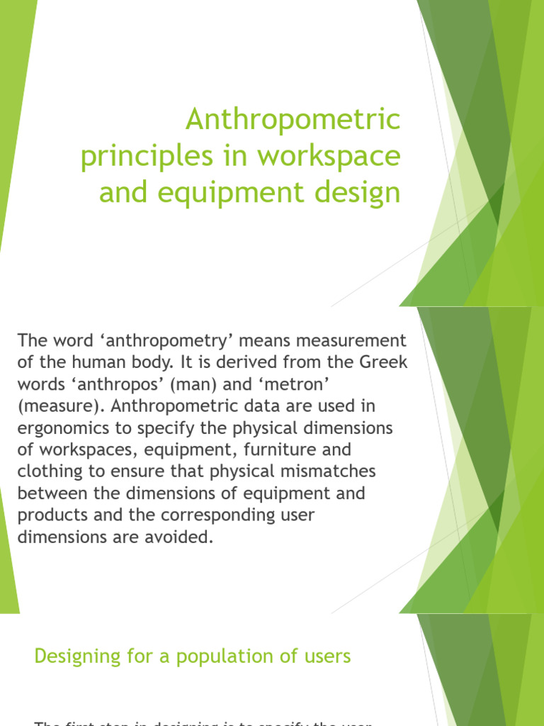 Anthropometric Principles | PDF | Anthropometry