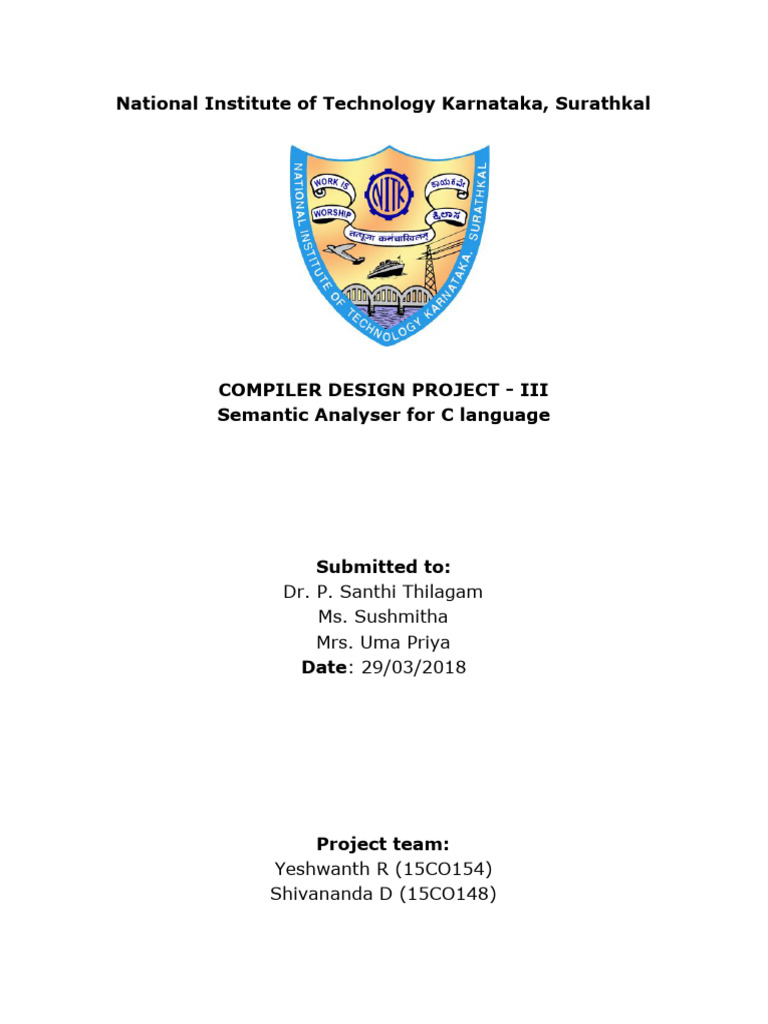 Semantic Analysis Report | PDF | Parsing | Compiler