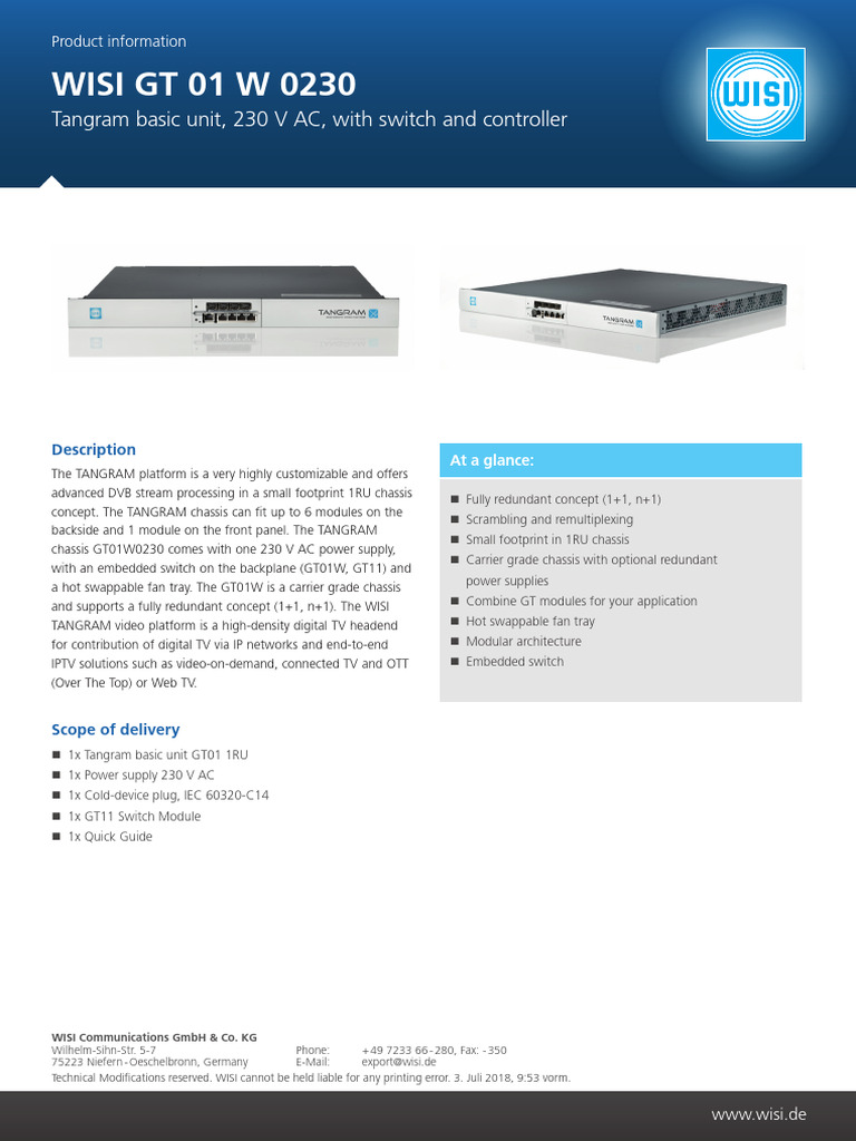 Product Info WISI GT 01 W 0230 en | PDF | Data Transmission | Computer ...