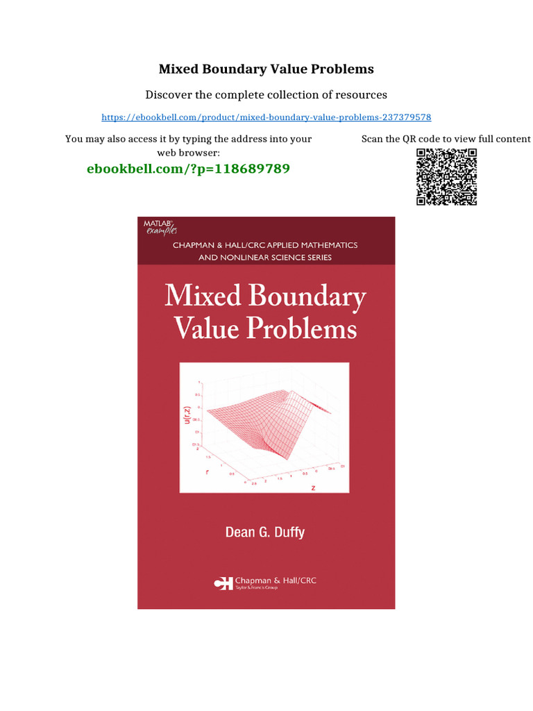 Mixed Boundary Value Problems Full | PDF