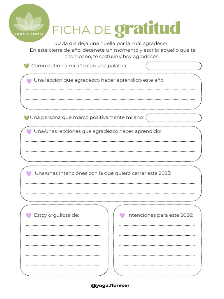 Documento A4 Diario de Gratitud Minimalista Rosa y Negro | PDF