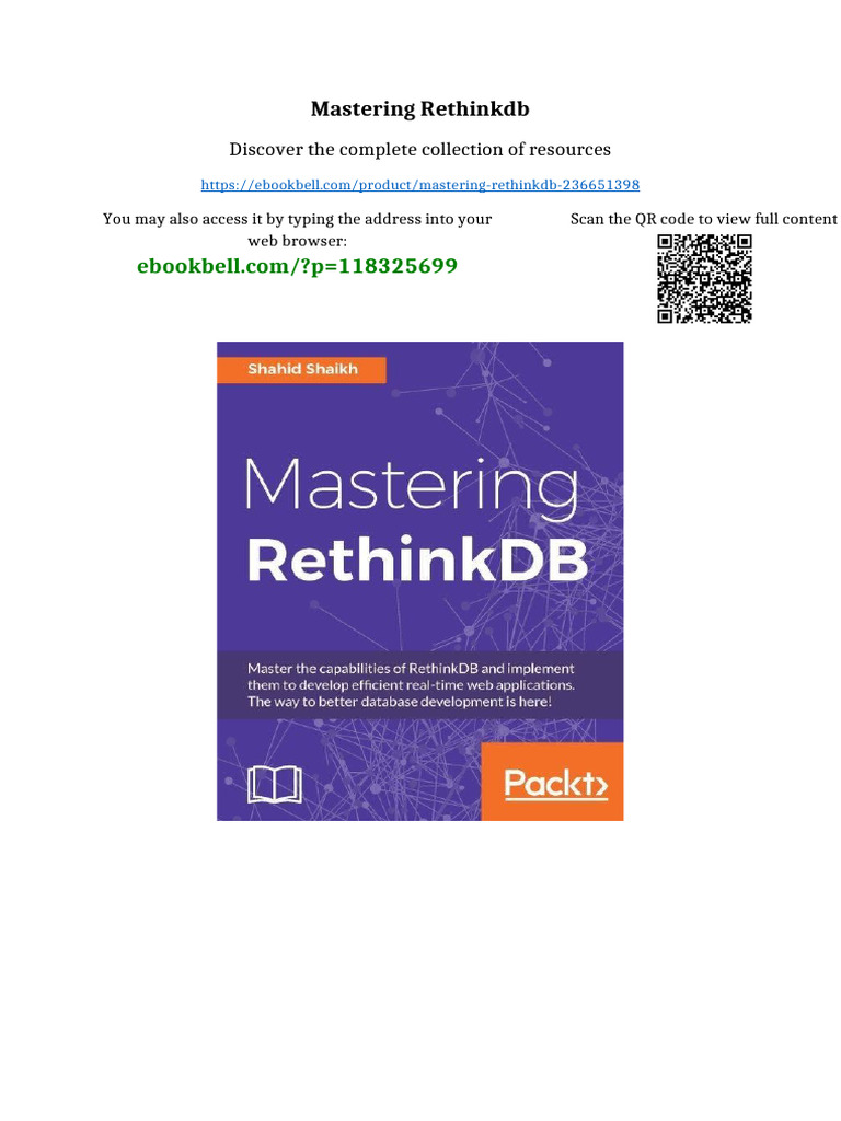 Mastering RethinkDB PDF Available | PDF | Intellectual Property