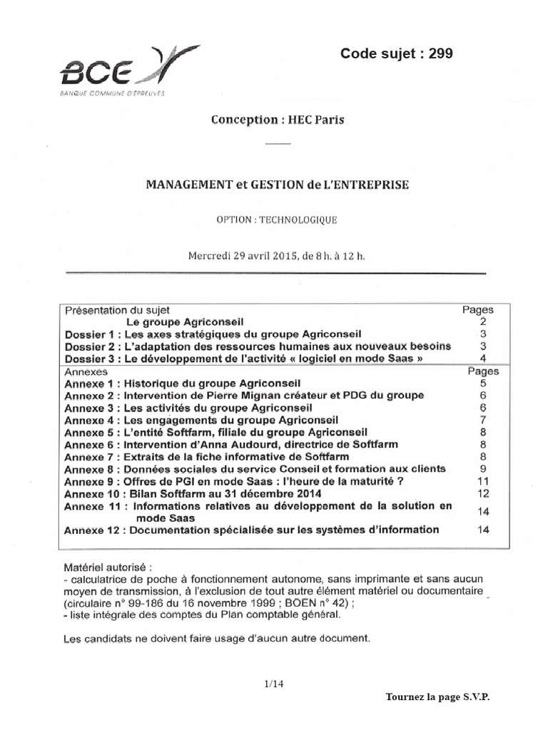 Bce 2015 | PDF