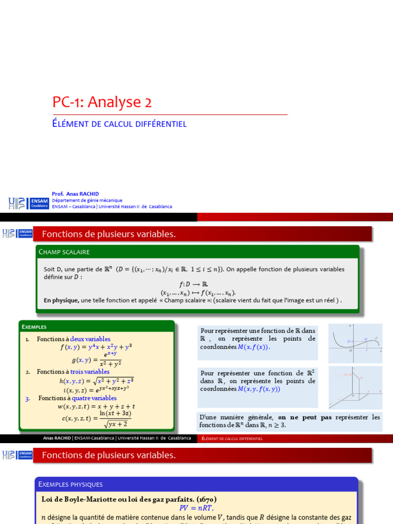 Cal Diff V1 | PDF | Limite (mathématiques) | Fonction (Mathématiques)