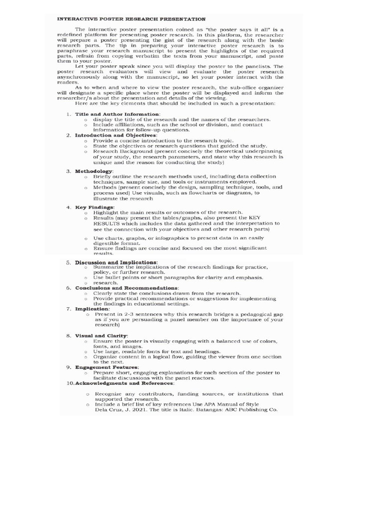 3Is Format for Poster Presentation Research Bulleting Oral Presentation ...