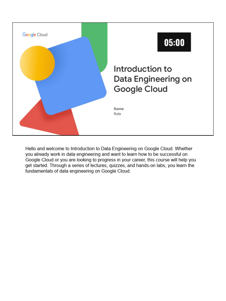 M0 _ T-IDEGC-B _ Course Intro ILT Notes | PDF | Postgre Sql ...