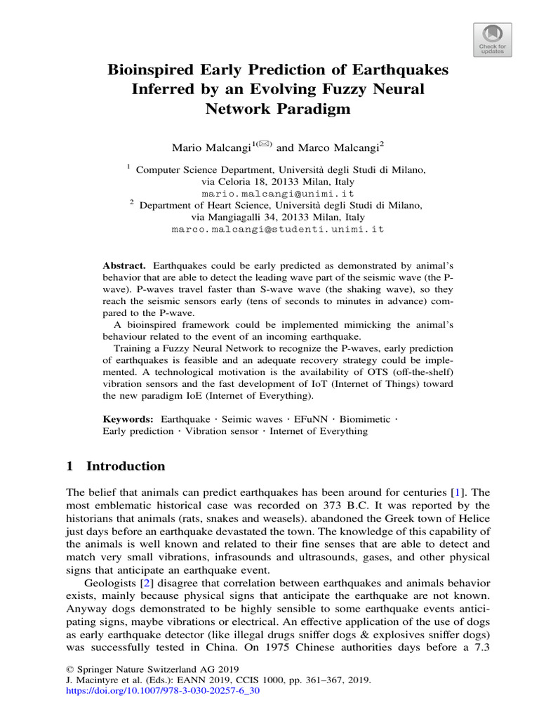 Engineering Applications of Neural Networks | PDF | Seismology ...