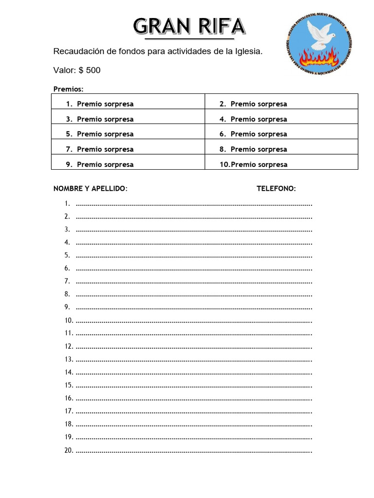 Rifa 2026 | PDF