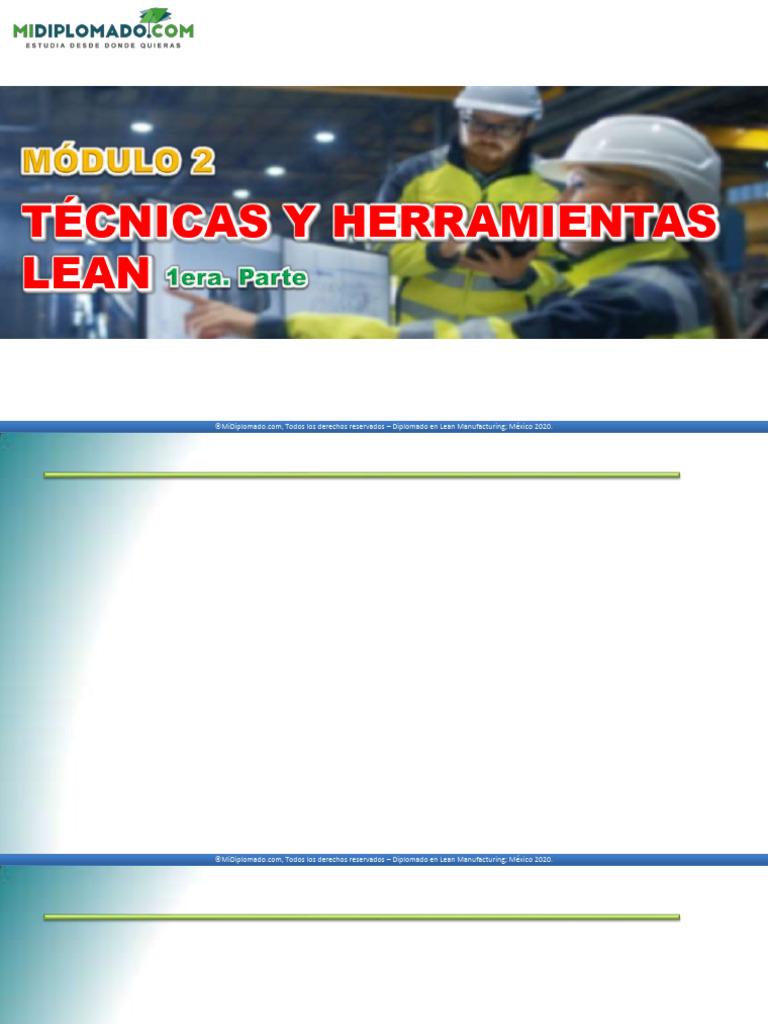 2) Modulo 2. Técnicas y Herramientas Lean (1era Parte) | PDF | Lean ...