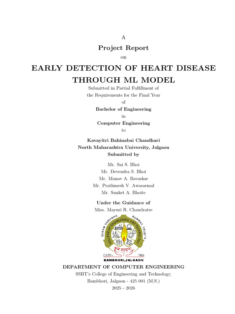 Early Detection of Heart Disease Through Ml Model | PDF