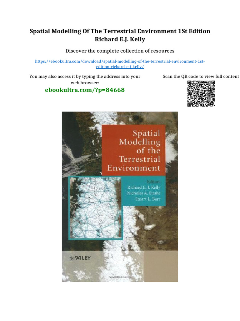 Spatial Modelling of the Terrestrial Environment 1st Edition Richard E ...
