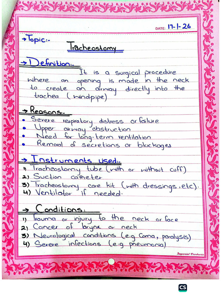 Tracheostomy | PDF