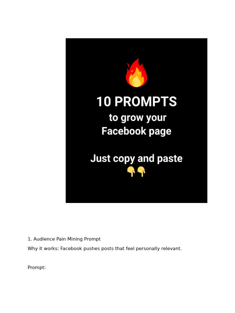 Prompts | PDF | Facebook | Human Communication
