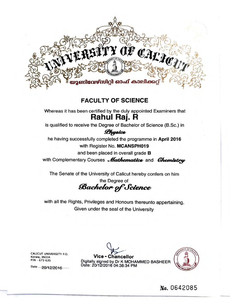 Bachelor Certificate Compressed | PDF