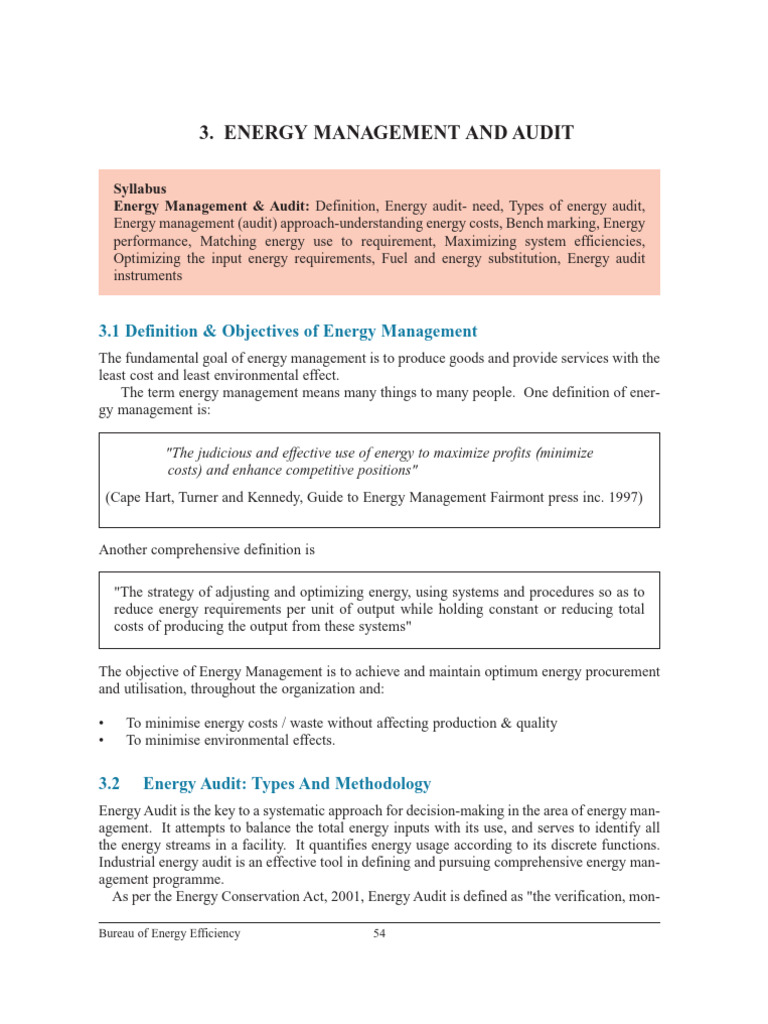 1Ch3 | PDF | Energy Conservation | Audit