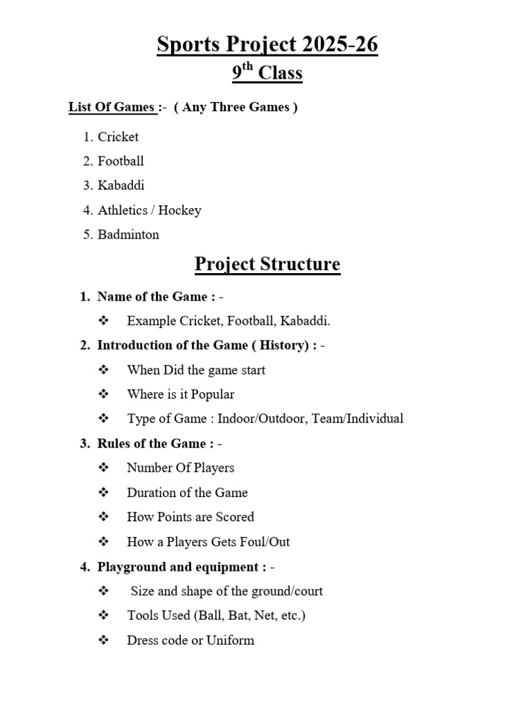 New Final Sport Project 25-26 | PDF
