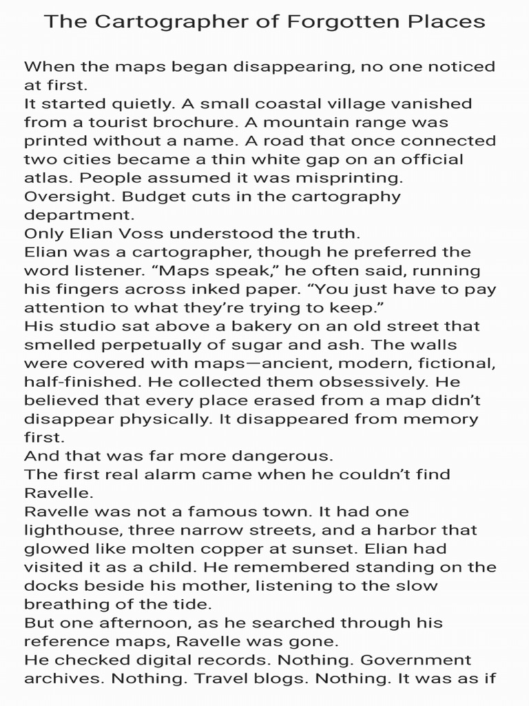 The Cartographer of Forgotten Places | PDF