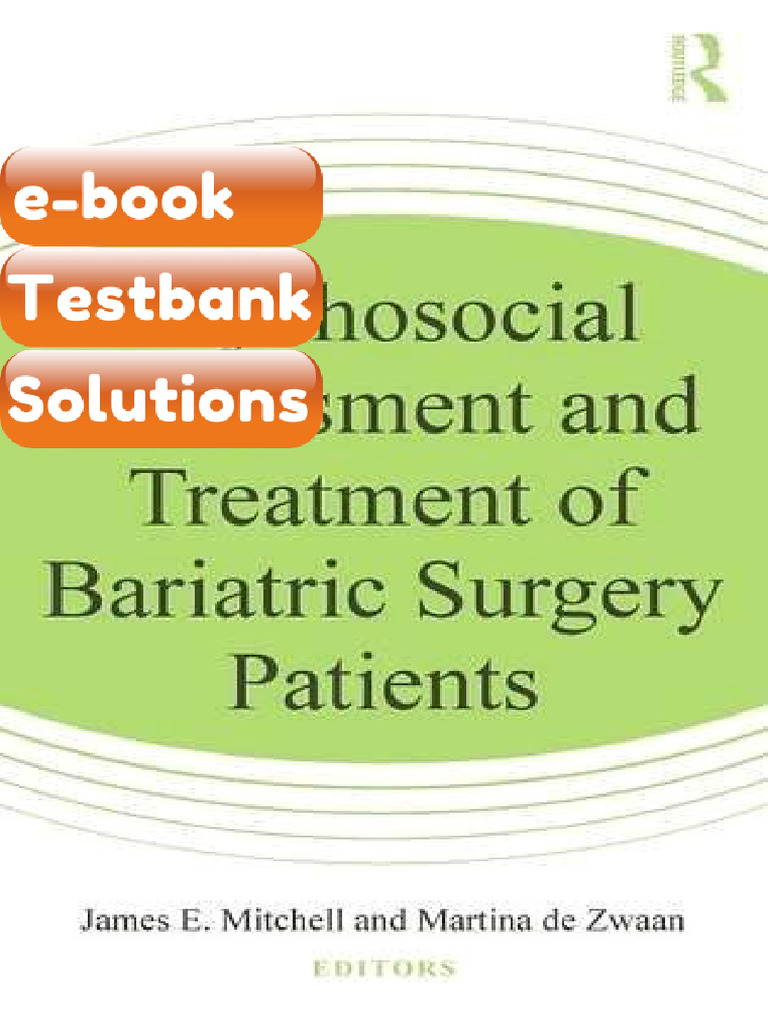 Testbank - Psychosocial Assessment and Treatment of Bariatric Surgery ...
