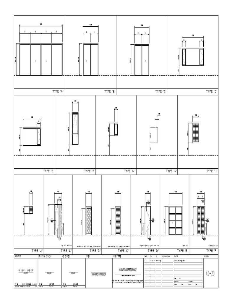 A6-20 Door and Window Elevations | PDF