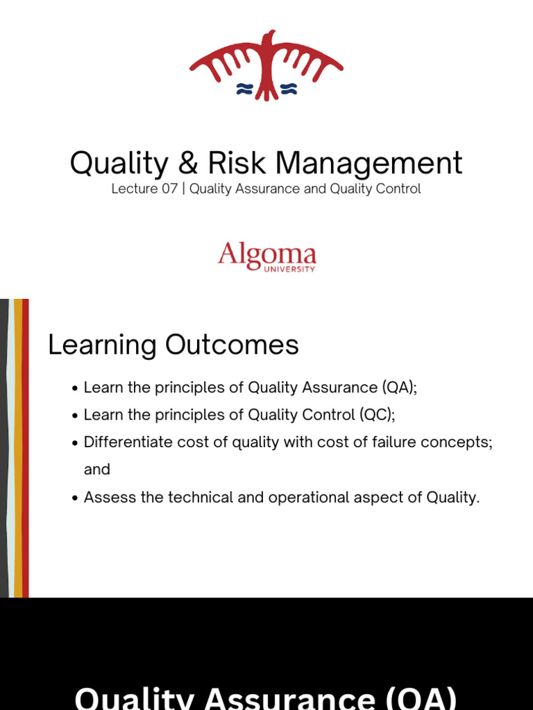 Quality and Risk Management 07 | PDF | Quality Assurance | Quality ...