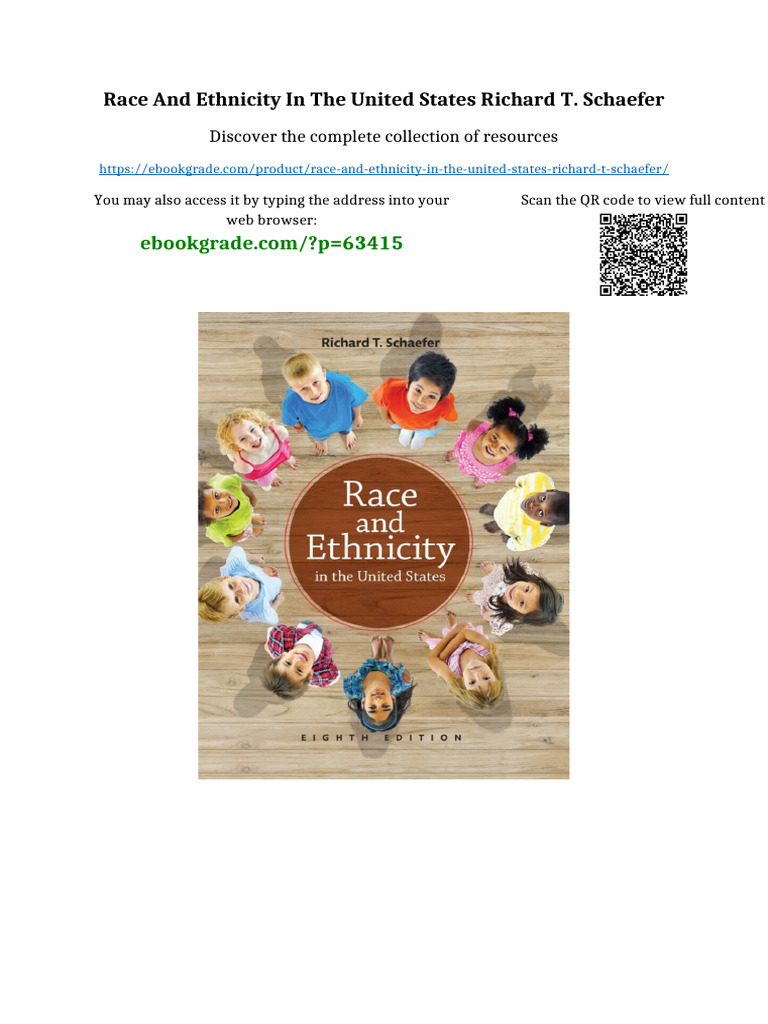 Race and Ethnicity in the United States Richard T. Schaefer available ...