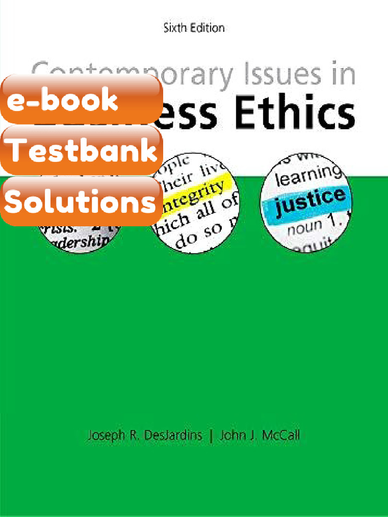 Testbank - Contemporary Issues in Business Ethics 6th Edition | PDF ...
