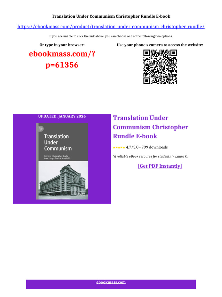 Translation Under Communism Christopher Rundle Ebook Modern Layout ...