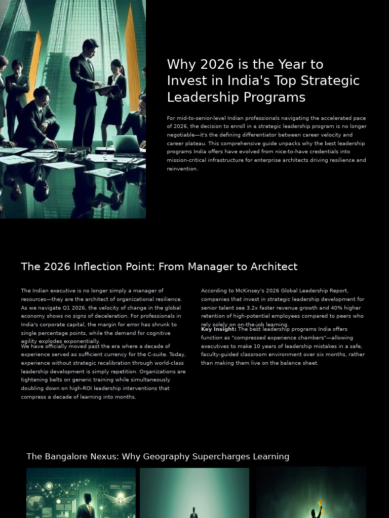 Why 2026 Is The Year To Invest in Indias Top Strategic Leadership ...